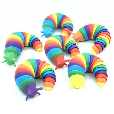 China PP Kids Adults Stress Reliever Jointing Sticky Hand Sticky Hand Stim Stretch Toy Fun Decompression Finger Slug Sensory Toys for sale