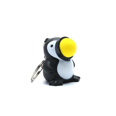 China EVA NOVELTY PVC Vinyl Penguin Hand Squeeze Small Snap Shoot Ball Toy With EVA Balls Snap Ball Rubber Animal Shooting Toy for sale