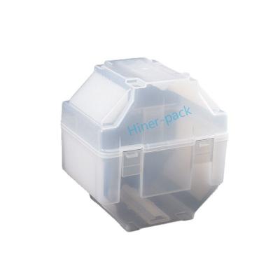 China SGS Compliant 8 Inches Vertical Wafer Cassette Box Caixa de armazenamento de wafer de material de PP semitransparente à venda