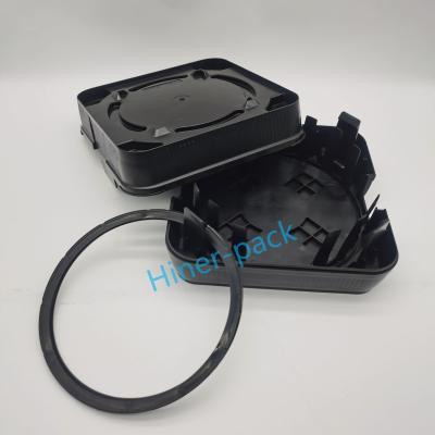 China Low Outgassing Silicon Wafers Carrier 8 Inch Black Horizontal Wafer Frame Cassette Shipper for sale