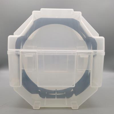 China 8 Inch Transparent Wafer Shipping Box For Transport And Storage With Low Gas Release for sale