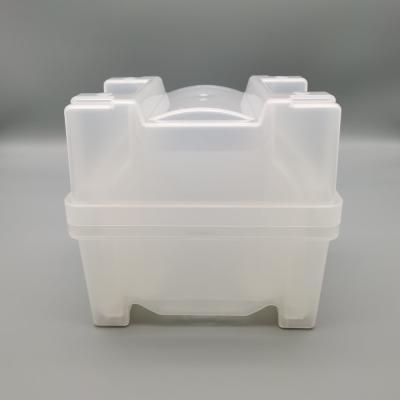 China 6 Inch 150mm Wafer Shipping Box PP Base Lid Cassette Set Transparent Color With High Compatibility for sale