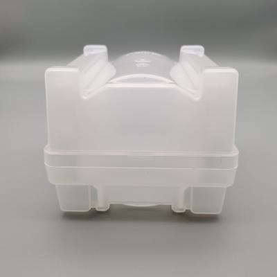 China Wafer Shipping Box 4 Inch 100mm Transparent Cleanroom Class PP Wafer Cassettes for sale