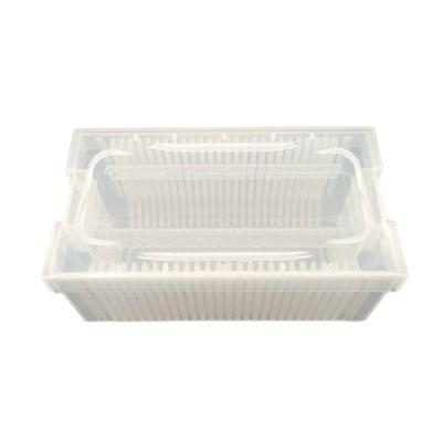 China 3 Inch Surface Resistance Multi Vertical Carrier With Ultra Clear PP For Wafer Shipping for sale