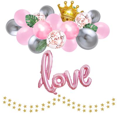 China Promotional Toy Valentine's Day Confession Wedding Room Layout Rroposal Proposal Decoration LOVE Balloon Set for sale