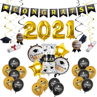 China Promotional Custom Foil Balloon Toy Hot Sale 12Inch Graduation Balloon Party Decoration Balloon Set for sale