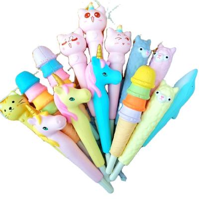 China New Squishies Unicorn Pen Kawaii Soft Squishys Cute Eco-friendly Material Slow Rising Pencil For Students for sale