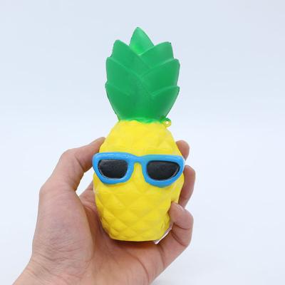 China Hot Selling Soft Fruit Pineapple Squishies Amazon Slow Rising Toys Kawaii Squishys Eco-Friendly Material Slow Rising Squeeze Toys for sale