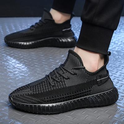 China 2021 Fashion Trend Sneakers Men High Quality Breathable Sports Shoes 350 Fly Knitting Shoes Women Sport Tennis Shoes for sale