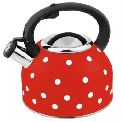 China 2.5L Stainless Steel Whistling Kettle Coating Whistling Kettle Viable Cute Whistling Kettle Factory Price for sale