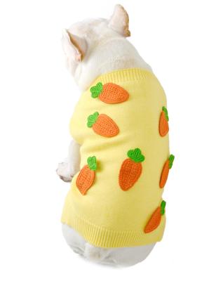 China Autumn And Winter Stocked Cat Sweater Dog Winter Carrot Vest Suit Bulldog Sweater Pet Clothes for sale