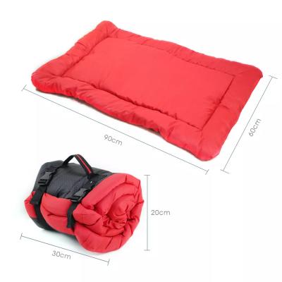 China Soft Comfy Portable Waterproof Washable Foldable Foldable Stored Cat Mat Dog Pet Bed For Traveling Camping Hiking for sale