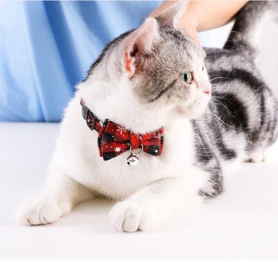 China Stocked Dog Collar with Durable Adjustable Bowtie and Comfortable Collar for Dogs Cat Christmas Pet Bow Ties for sale