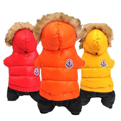 China Outdoor windproof stored down padded jacket to keep warm dog clothes dog warm winter coat for sale