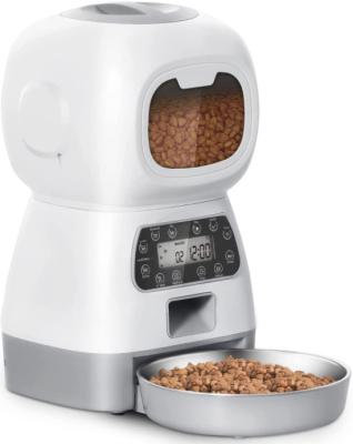 China 3.5L USB Pet Bowls Dual Powered Automatic Cat Bowl Dual Rechargeable Pet Feeder Logging Smart Feeder for sale