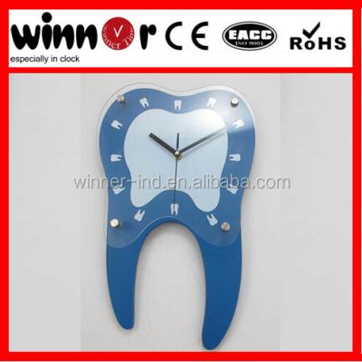 China teeth shape wall clock, child's clock 39.5*25*4CM for sale