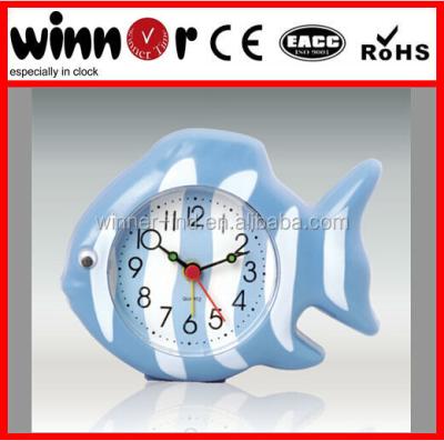 China Funny TIME fishe plastic shape kids alarm clock for sale