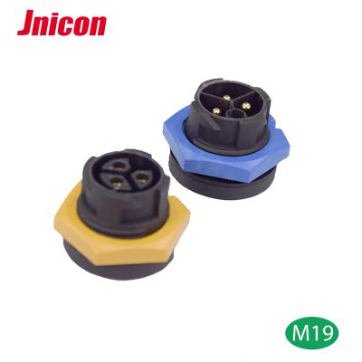 China Waterproof circular power connector ip67 ip68 M19 M12 2pin 3pin 9pin connector for sale