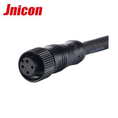 China Led light cable 4 pin circular jnicon M12 waterproof connectors plug in for sale