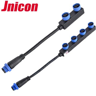 China F Shape Connector Circular Connector 2pin 3 Pin Power Connector Over Mount Sensor Y Waterproof Cable Connector for sale