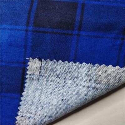 China Cheap Shaoxing C Tear-resistant Textile 100% Brushed Printed Check Fabric Printing Custom Cotton Fabric for sale