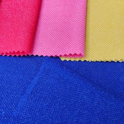 China Best Textiles DIMENSIONAL Single Face Dyed Dot Jersey Soft Polyester Spandex Knitted Fabric for sale