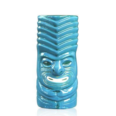 China Viable Hot Sale High Quality High Quality Bar Tiki Cocktail Totem Ceramic Mug For Bar Cocktail Drinkware for sale