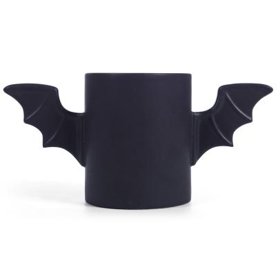 China Cheap Price Cool Maker Cup Viable Black Bat Mug Ceramic Tea Coffee Mugs for sale