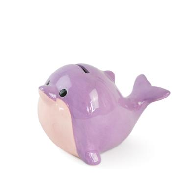 China Modern Custom Cute Cartoon Whale Coin Bank Whale Ceramic Piggy Bank Whale Piggy Bank for sale