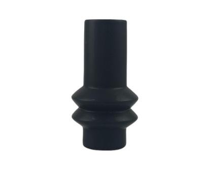 China Nordic popular modern cheap black ceramic small flower vase for hotel wedding home for sale