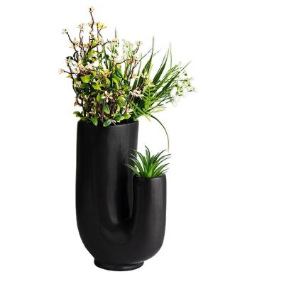 China Nordic Nordic Office Living Room Accessories Decoration Home Arrangemet Ceramic Flower Vase for sale