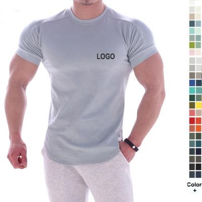 China Custom Luxury Muscle Muscle Logo Printed Blank Plain Gym Anti-Wrinkle ODM Cotton OEM Slim Fit Plus Size Fitness Men's T-shirts Men Fail Top for sale