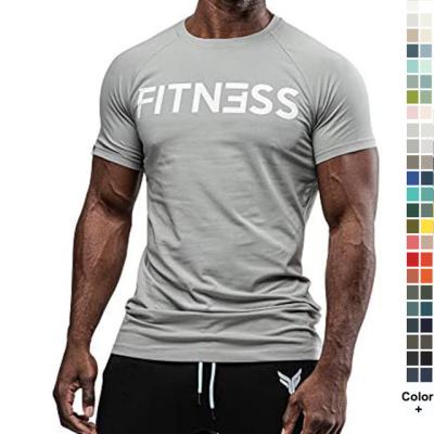 China Anti-Wrinkle Men Workout Tank Tops Bodybuilding Tees Summer Wear Sport T-shirt Empty Muscle Sports Gym Tights Active Fitness Men for sale