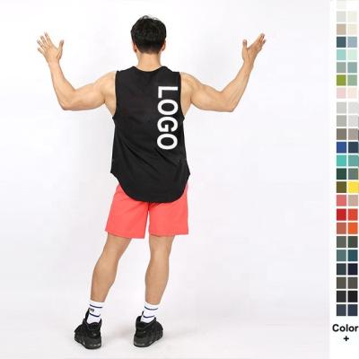 China Best Selling Breathable Custom Popular Oversized Fitness Training Exercise Cotton Cotton Compression Sports Vests Mens for sale