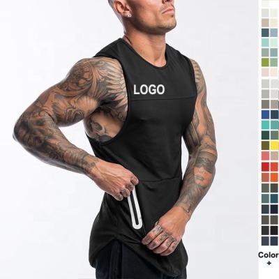 China Custom Popular Oversized Muscle Tops Men's Muscle Top Selling Compression Ribbed Best Cotton Sports Exercise Cotton Tank Vests Breathable for sale