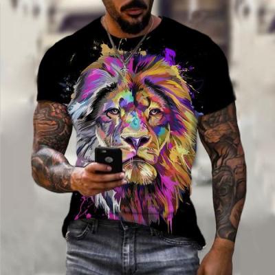 China Custom Anti-Wrinkle Hip Hop Fashion Relaxed Polyester Cotton Simple Fit White Digital Printed Over Sized T-shirts For Men for sale