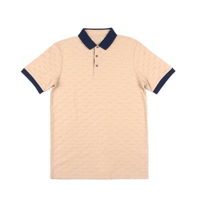 China QUICK DRY men's factory shirts supplier fine quality 100% cotton jacquard polo t-shirt for sale