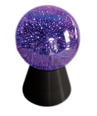 China Modern USB 3D Sphere Rechargeable Colorful Glass Globe Lamp 7 Inch Bedroom Decor Night Light Magic Ball Lamp for sale