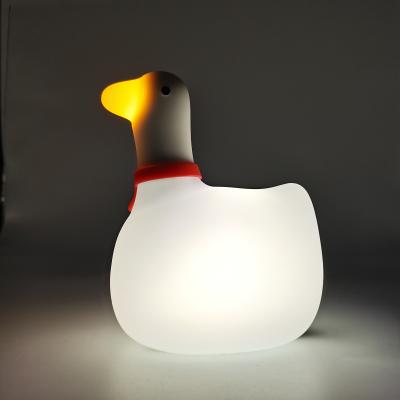 China Farm LED Silicone Swing Goose Table Lamp Kids Room Timer Night Light with USB Cord for sale