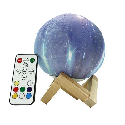 China Hot Selling 3D Moon Night Light USB Rechargeable Remote Control Console Light Kids Gift 4923BT for sale