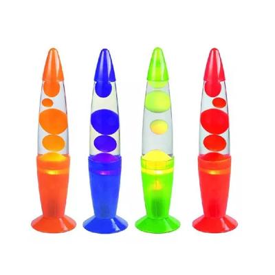 China Contact Us Wholesale Decorative Sports Lava Lamp Fantasy Decorative Lamp from Rocket Glass Bottle Aluminum Body LED for sale