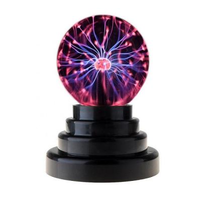 China Game Magic Plasma Ball USB Glass Plasma Ball Sphere Lightning Lamp Light Party Black Indoor Base for sale