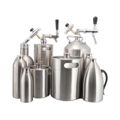 China Beer BBQ Party Home Brew Stainless Steel 2l Mini Beer Shaker Beer Keg With Dispenser System for sale