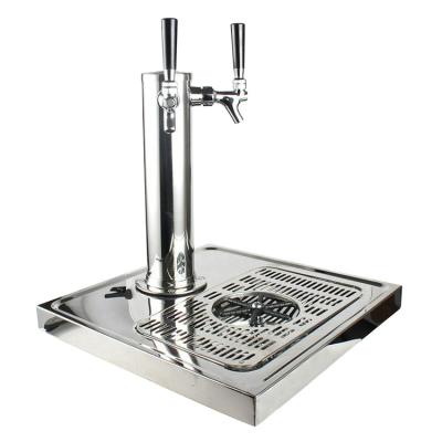 China High Quality Sustainable Stainless Steel Wall Mount Beer Drip Tray With Beer Tower Set for sale