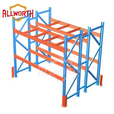 China Corrosion Protection Display Racks Selective Push Back Racking, Back Push Shelf, Push Backing Shelving for sale