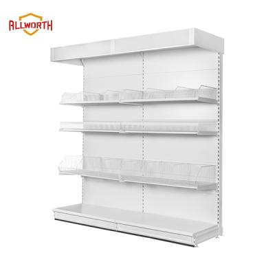 China Double Sided Store Supermarket Perforated Shelf for sale