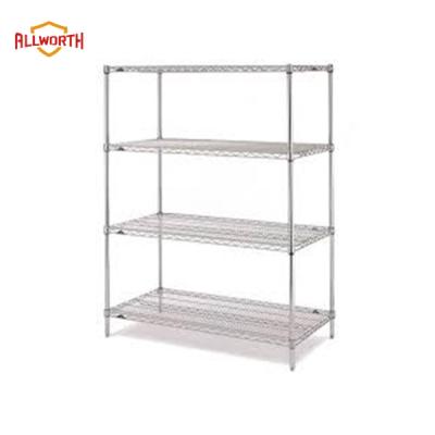 China Sustainable Standard NSF Chrome Wire Shelving Unit for sale