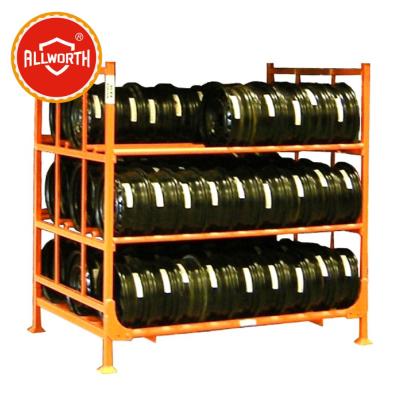 China Corrosion Protection WORTH Steel Metal Tire Stacking Rack, Stacking Rack, Tire Shelf for sale