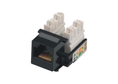 China Black Surface RJ45 8P8C Socket Cat5e Network Keystone Jack for Blank Lan Patch Panel YH7010 for sale