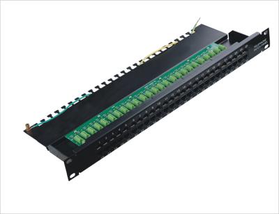 China 1000 Mohms Cat.3 Data and Voice 50 Port Network Patch Panel Rackmount TIA/EIA-568-A YH4003 for sale